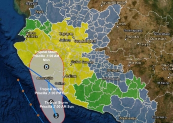 Nace tormenta tropical Priscilla