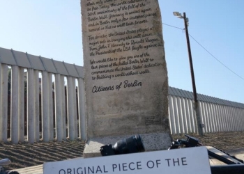Llega Muro de Berlín a frontera México-EU