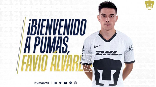 Pumas anuncia la contratación de Favio Álvarez como refuerzo para el Clausura 2020