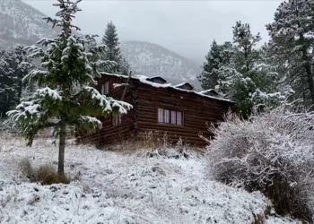 Cae nieve en Arteaga