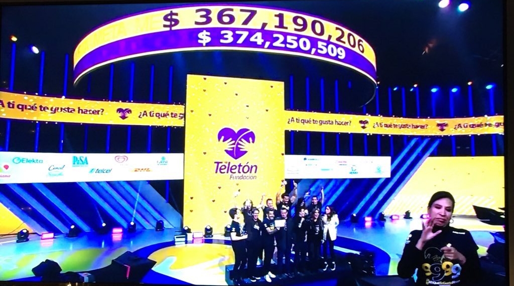 El Teletón supera meta; recauda 374 MDP