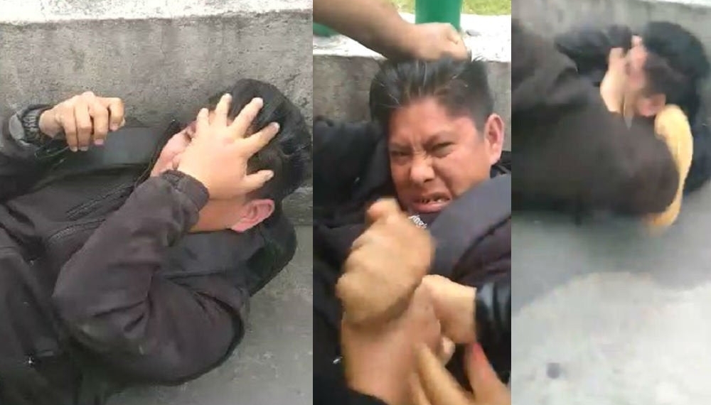 Menor exhibe a hombre que la tocó en Toluca; vecinos lo agarran a golpes (Video)
