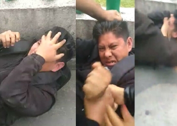Menor exhibe a hombre que la tocó en Toluca; vecinos lo agarran a golpes (Video)