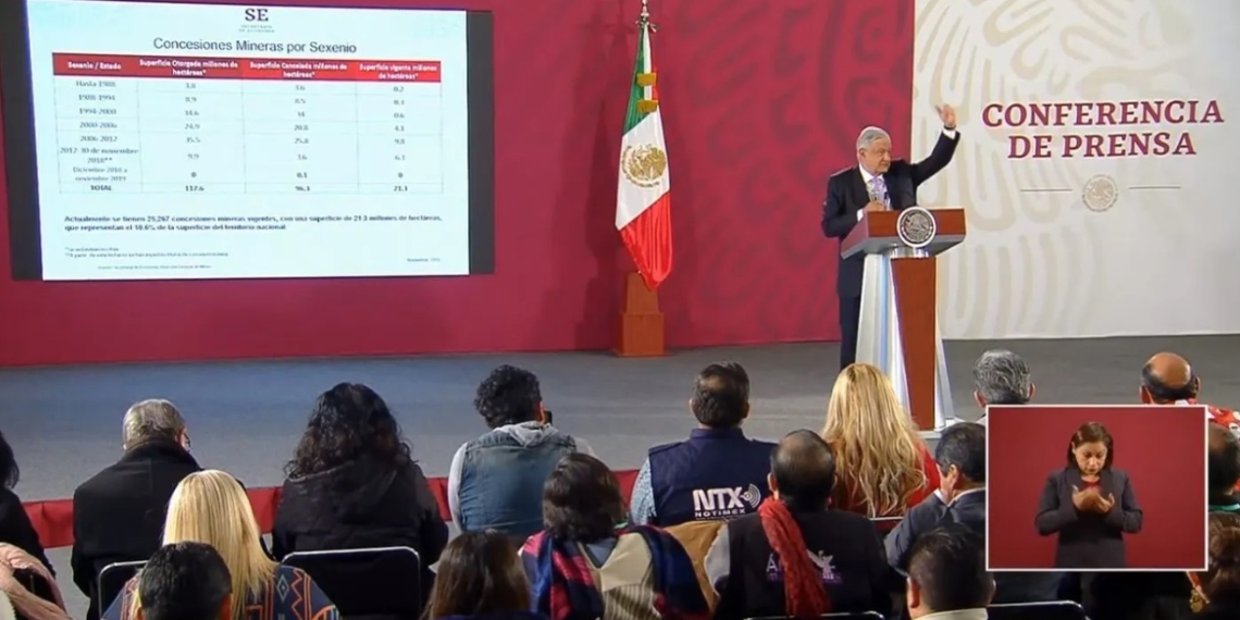 AMLO exhibe a expresidentes por concesiones a mineras
