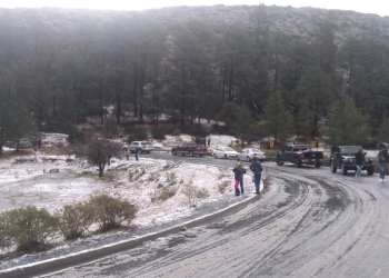 Cae helada en la  sierra de Arteaga