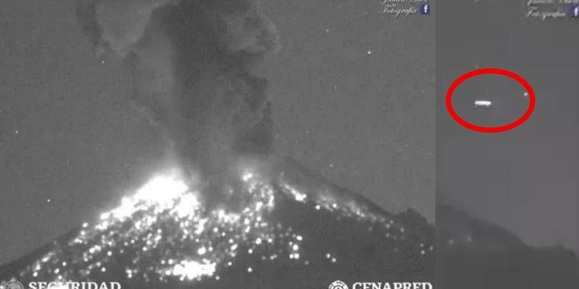 Popocatépetl registra explosión y captan un OVNI