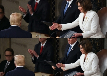 Donald Trump le niega el saludo a Nancy Pelosi… ¡y ella le rompe su discurso ante el Congreso! (video)