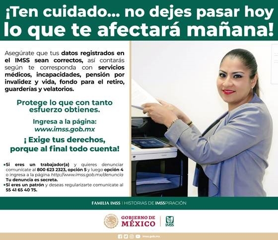 Envia IMSS aviso de orientación a trabajadores