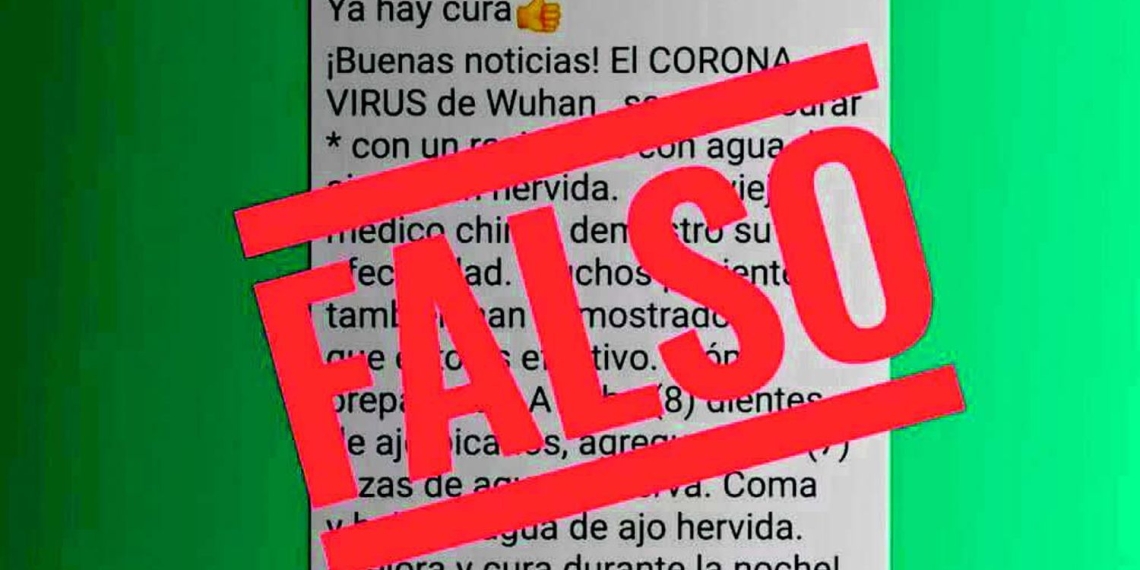 Alertan por información falsa sobre métodos para curar el Covid-19