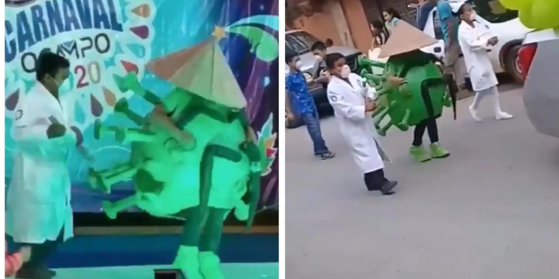Escuela primaria hace el “carnaval del coronavirus”