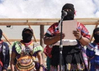 Se unen mujeres del EZLN al paro nacional del 9 de marzo