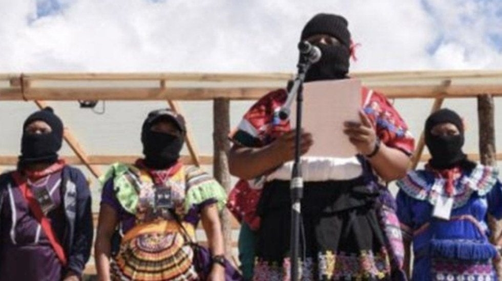 Se unen mujeres del EZLN al paro nacional del 9 de marzo