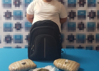 Detienen a joven con tres kilos de marihuana