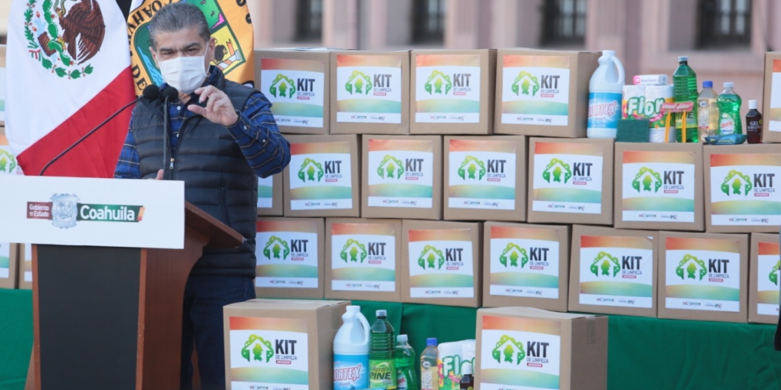 Inicia entrega de 600 mil kits de limpieza en todo Coahuila