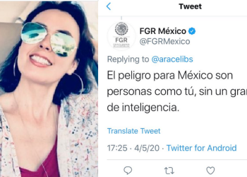 Lanzan tuit de cuenta de FGR contra usuaria que criticó a AMLO