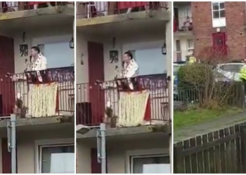 Vecinos defienden de la policía a imitador de Elvis Presley que dio concierto desde su balcón