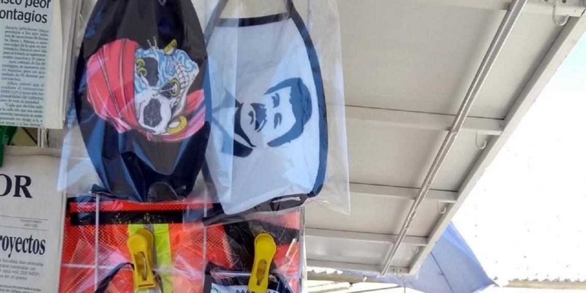 Venden cubrebocas con imagen del ‘Chapo’ en Guadalajara