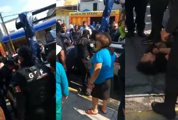 Policías municipales agreden y detienen a enfermera que les pidió sana distancia