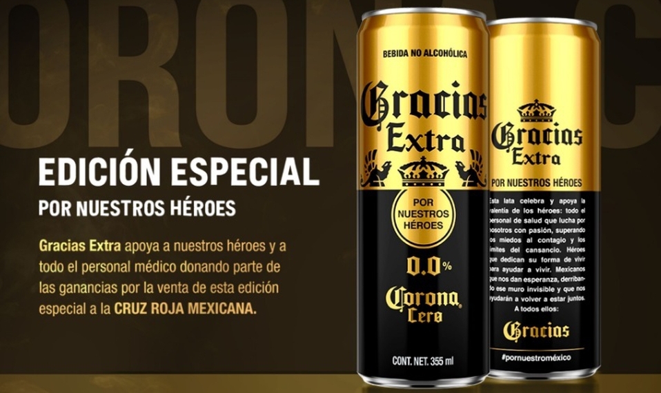 Apoyan con cerveza ‘Gracias Extra’ a personal de salud
