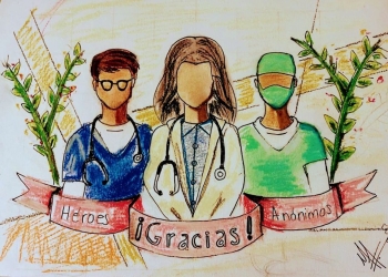 Obras en homenaje al personal de salud y de limpieza