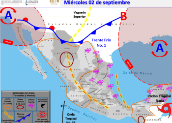 Pronostican llegada de frente frío para este miércoles