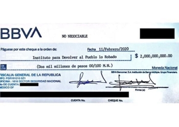 Rechaza Indep cheque que pagaría premios de la rifa del avión