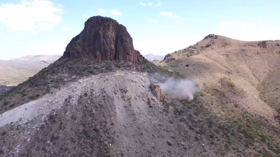 Dinamitan cañón de Guadalupe en EE.UU. para construir muro fronterizo