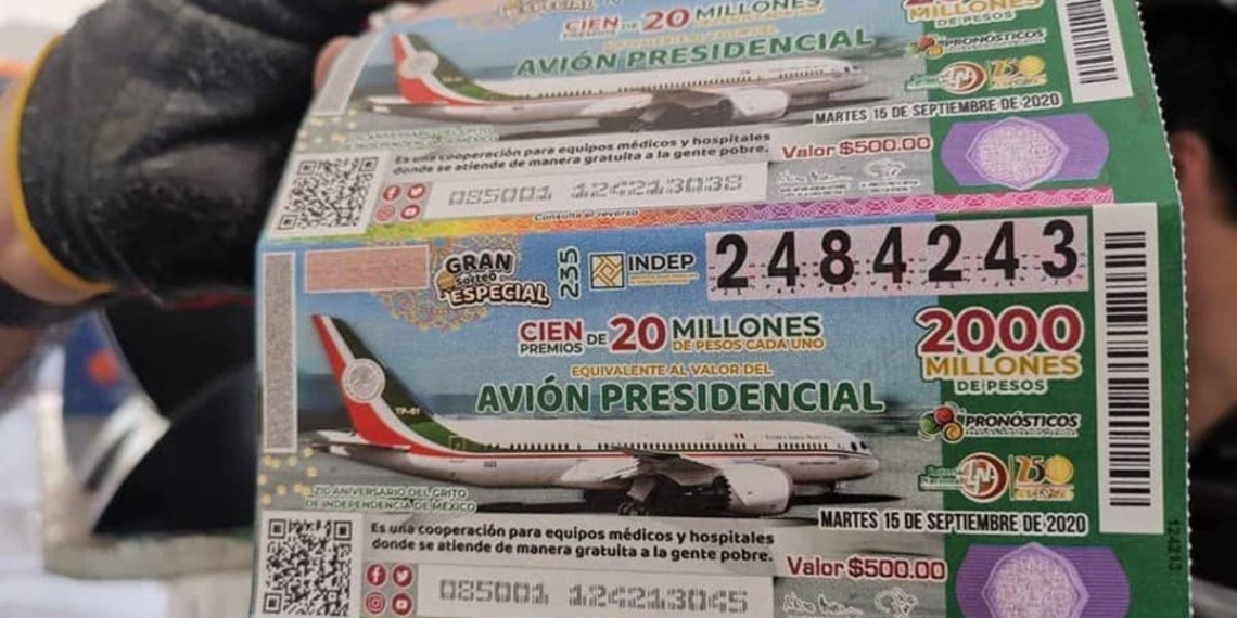 Vendidos 63.58 por ciento de ‘cachitos’ para sorteo del Avión Presidencial