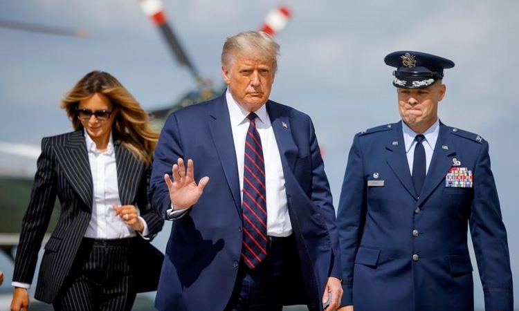 Ellos le desea pronta recuperación a Trump y Melania