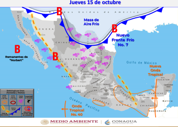 Este jueves ingresa frente frío número 7