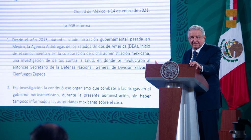 AMLO respaldó la exoneración de Cienfuegos y criticó a la DEA: “No se pueden inventar delitos”