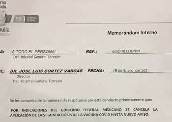 Se cancela segunda  dosis de la vacuna