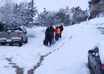 Fuerte nevada en Acuña, caen más de 20 cm