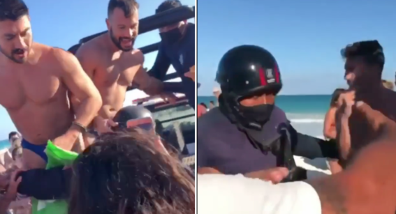 Detienen a pareja gay por besarse en la playa