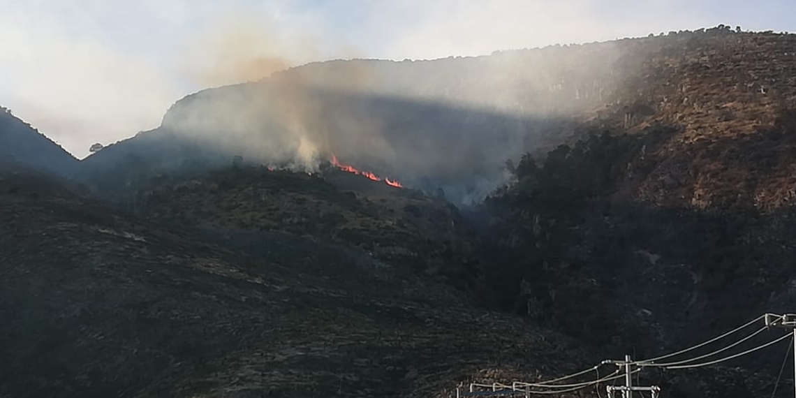 Trabajan en contra del incendio