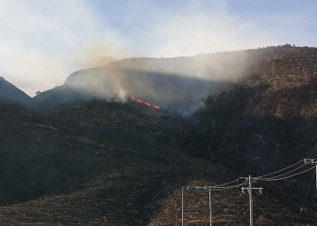 Trabajan en contra del incendio