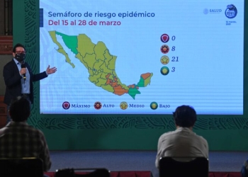 Tres entidades pasan a verde en semáforo epidemiológico por Covid-19