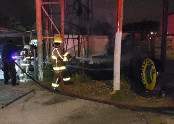 Hondureño le prende fuego a vulcanizadora