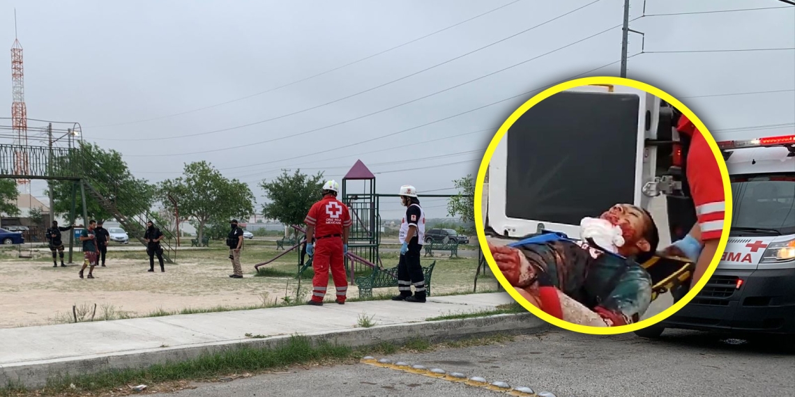 Joven intenta suicidarse frente a policías contándose el cuello
