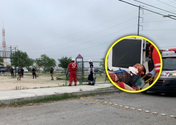 Joven intenta suicidarse frente a policías contándose el cuello