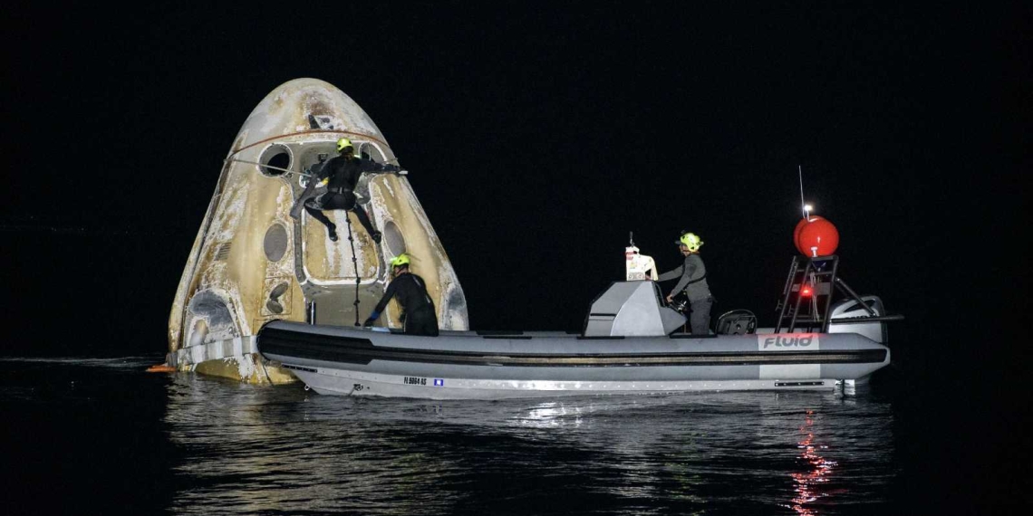 ¡Bienvenidos a casa! Así fue el regreso de los astronautas abordo de la nave del SpaceX