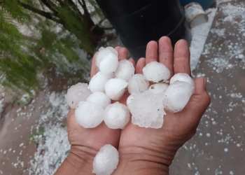 Granizo de dos pulgadas