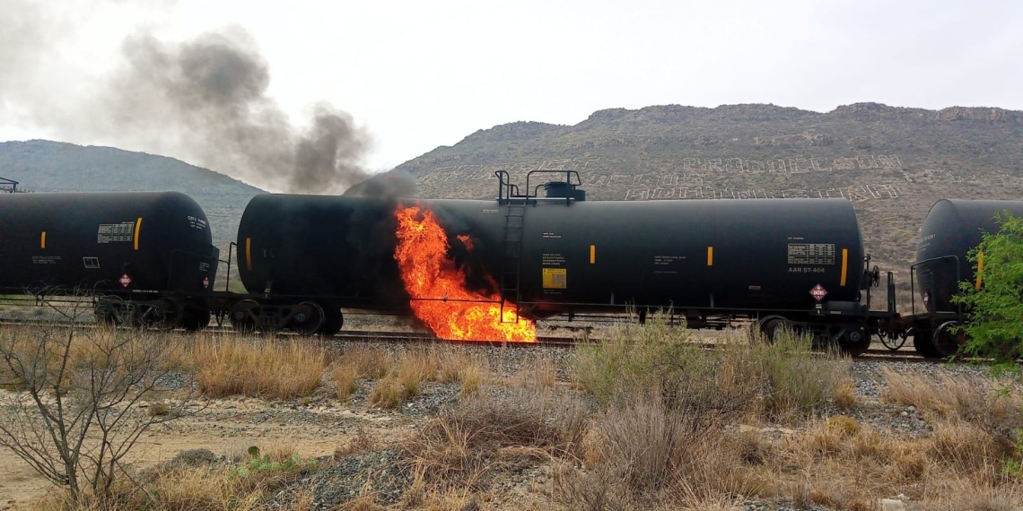 Incendio en el tren