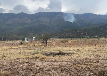 Incendio difícil en la sierra de Arteaga