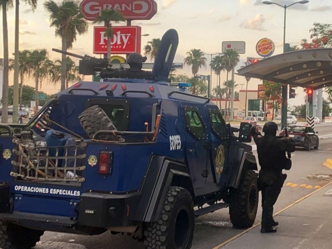 Grupo especial de seguridad resguarda casa de Gobierno de Tamaulipas