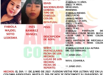 Activan “Alerta Amber” por desaparición de dos menores en Nava