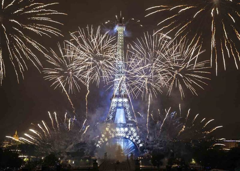 Fuegos Artificiales En La Torre Eiffel As El 14 De Julio En Par s Fuegos Artificiales En La Torre Eiffel As El 14 De Julio En Par s