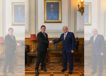 AMLO recibe a Samuel García en Palacio Nacional y promete “buena relación”