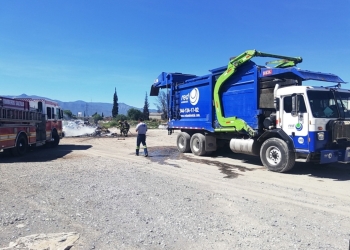 Camión en llamas