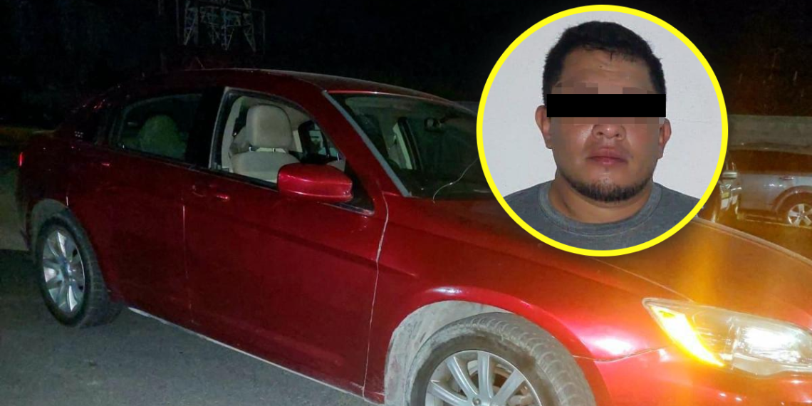 Roba vehículo y lo detiene la policía